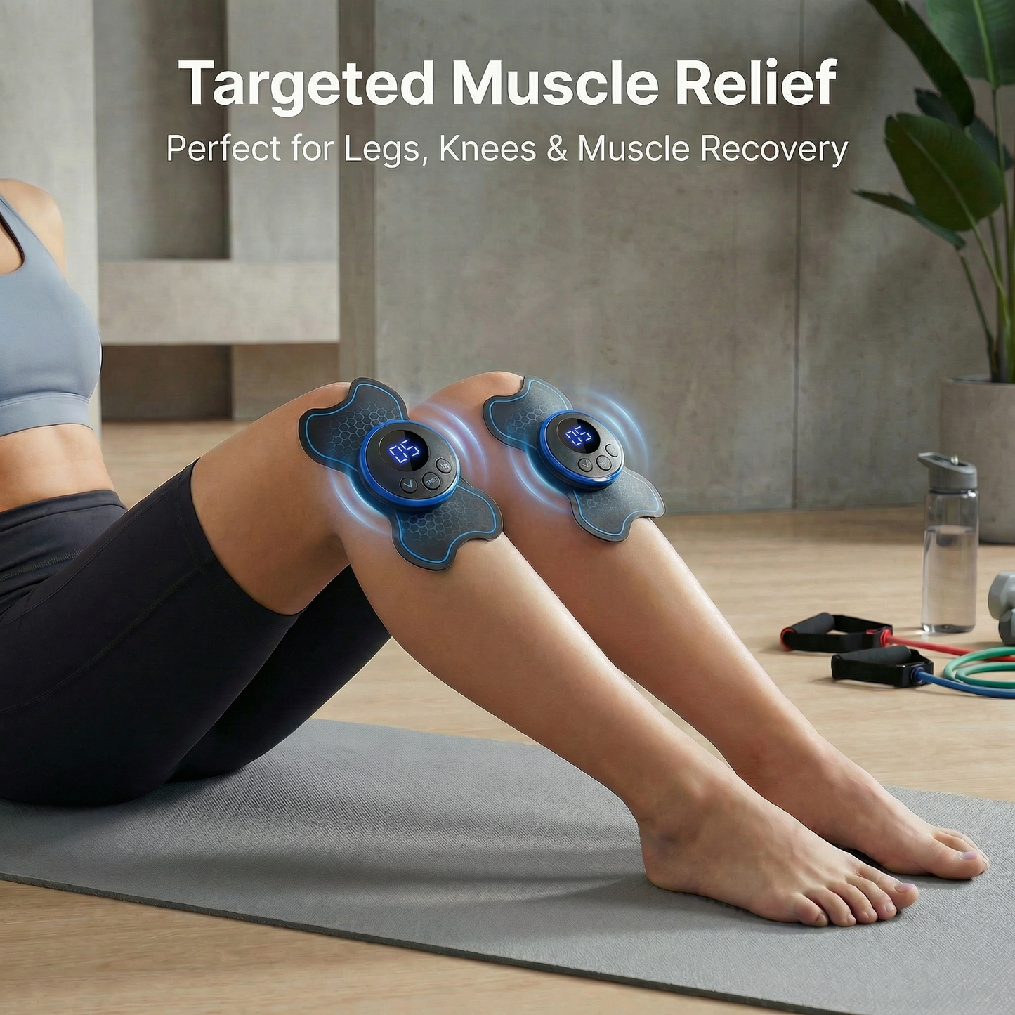 Portable TENS Unit Electric Muscle Stimulator - Mini Pulse Massager for Back, Neck & Shoulder Pain Relief