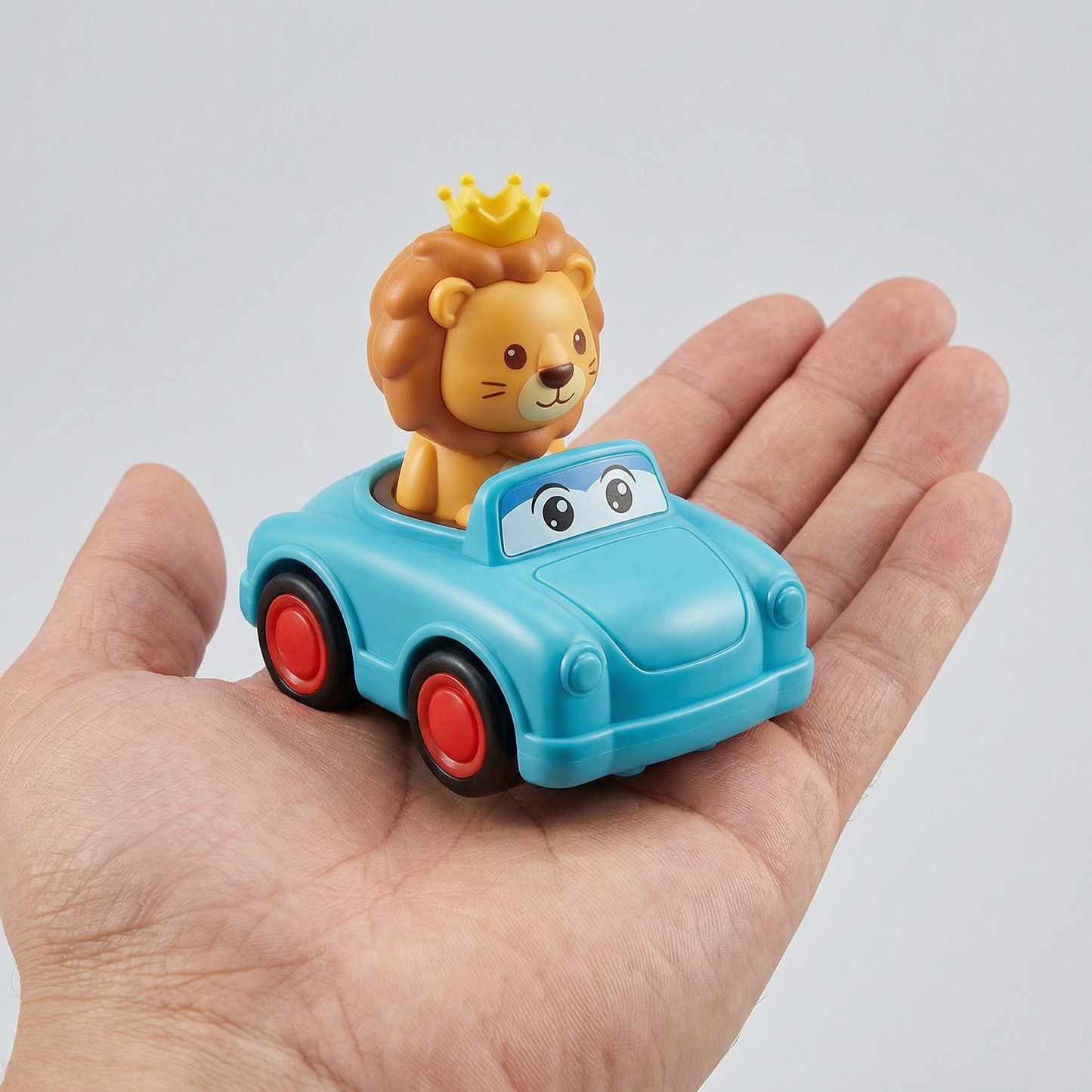 🚗 Cartoon Animal Push & Go Mini Cars - 4 Designs, No Battery Needed Toy for Toddlers