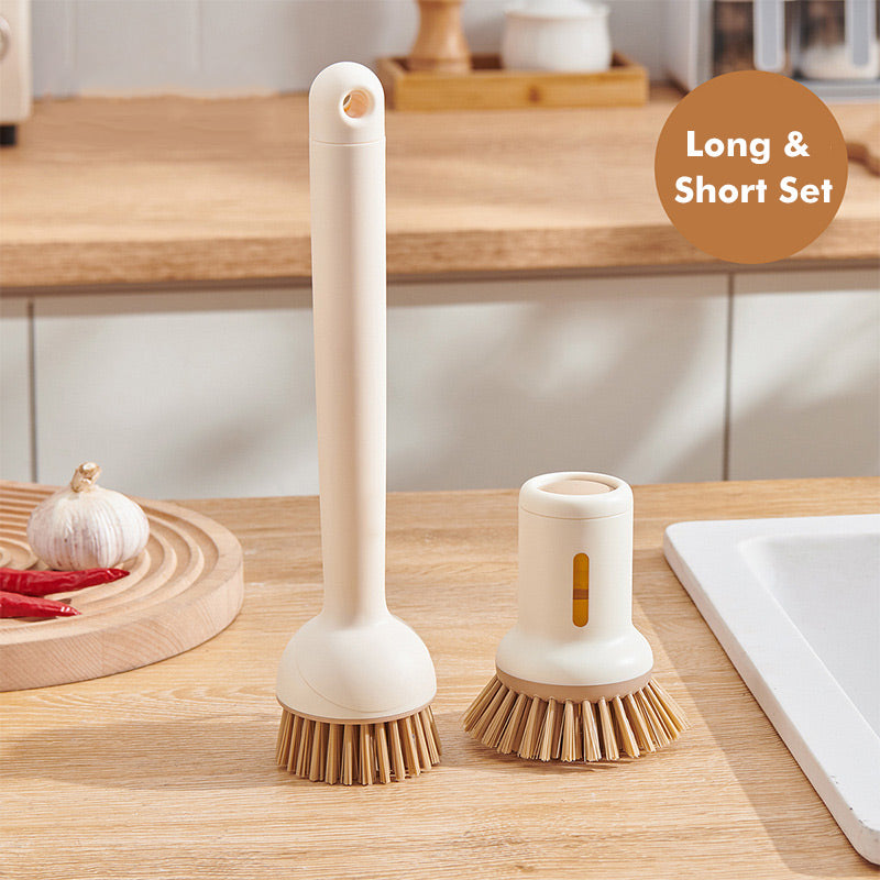 🍳 360° Rotatable Pot Brush Set - Hanging Dish Scrubber with Replaceable Heads for Pans, Pots & Sink