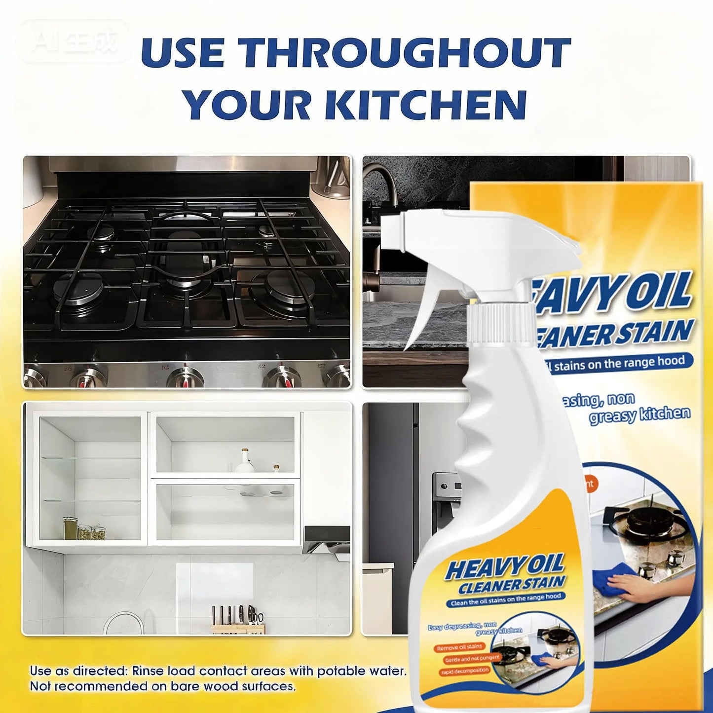 🔥 Powerful Kitchen Degreaser Spray | Instantly Dissolves Tough Grease & Grime ✨