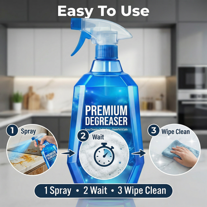 Professional Kitchen Degreaser Spray - Heavy Duty Multi-Surface Grease Cleaner for Stove, Range Hood & Countertop
