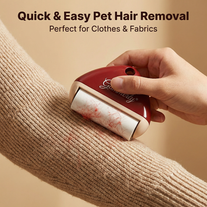 🐾 Reusable Pet Hair Remover Roller - Self-Cleaning Lint Roller for Furniture, Carpet & Clothes