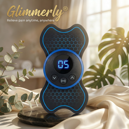 Portable TENS Unit Electric Muscle Stimulator - Mini Pulse Massager for Back, Neck & Shoulder Pain Relief