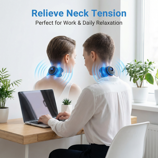Portable TENS Unit Electric Muscle Stimulator - Mini Pulse Massager for Back, Neck & Shoulder Pain Relief