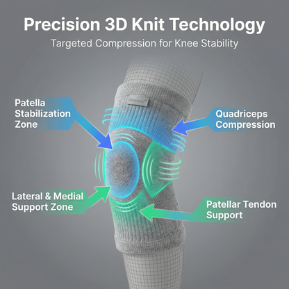 🏆 Knee Compression Support Sleeve - Breathable Sports Knee Brace for Running, Gym & Pain Relief