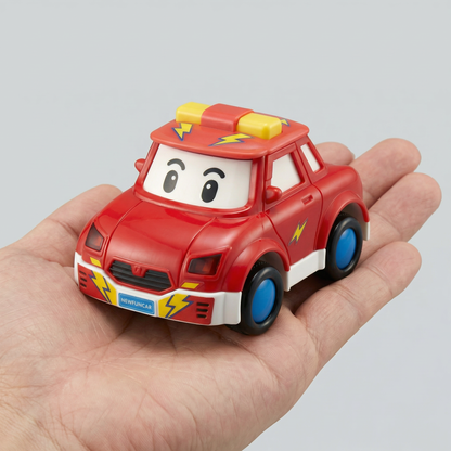 Friction Powered Mini Cartoon Racing Car Toys - No Battery Needed Pull Back Cars for Toddlers
