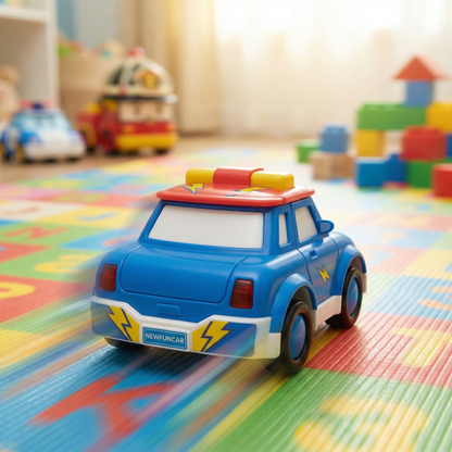 Friction Powered Mini Cartoon Racing Car Toys - No Battery Needed Pull Back Cars for Toddlers