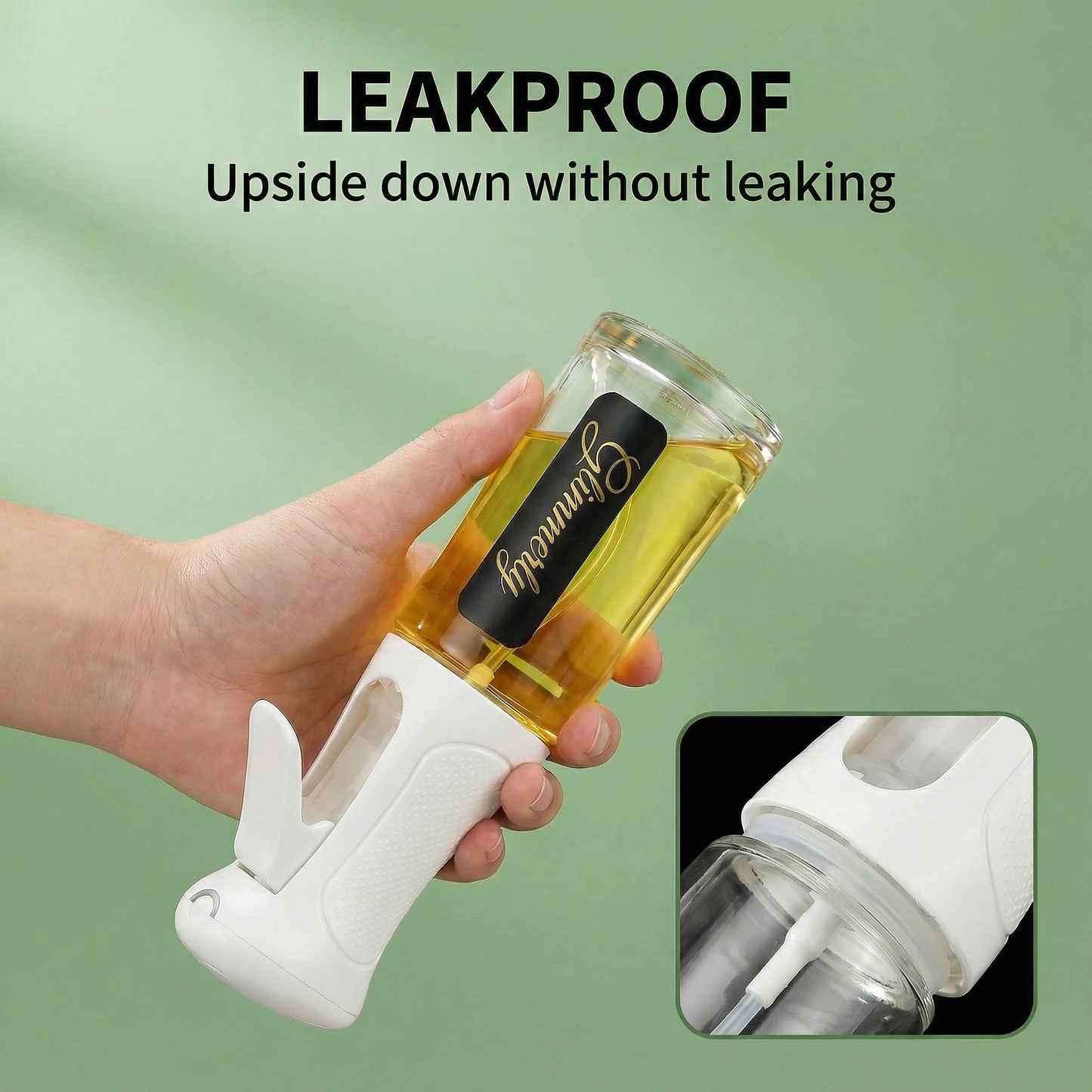 Multi-Purpose Oil Mist Sprayer for Cooking - BPA-Free Glass Oil Dispenser with Uniform Mist for BBQ & Salad