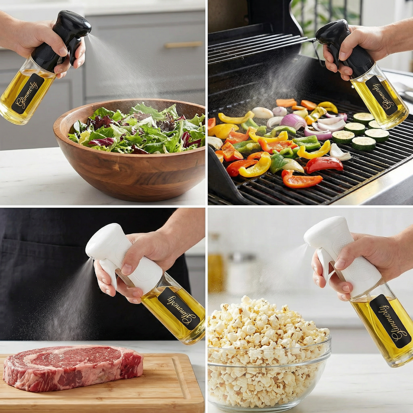 Multi-Purpose Oil Mist Sprayer for Cooking - BPA-Free Glass Oil Dispenser with Uniform Mist for BBQ & Salad