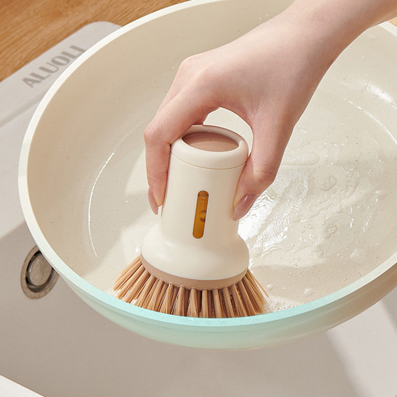 🍳 360° Rotatable Pot Brush Set - Hanging Dish Scrubber with Replaceable Heads for Pans, Pots & Sink