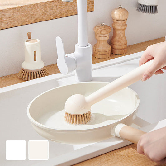 🍳 360° Rotatable Pot Brush Set - Hanging Dish Scrubber with Replaceable Heads for Pans, Pots & Sink