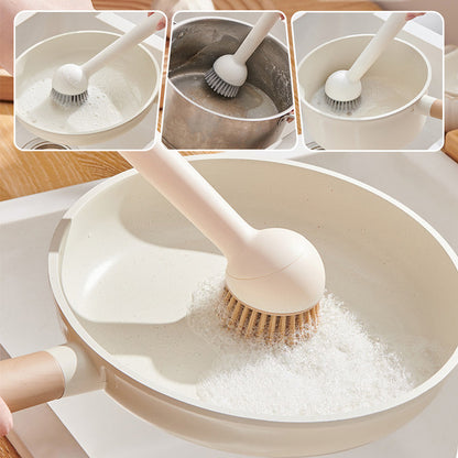 🍳 360° Rotatable Pot Brush Set - Hanging Dish Scrubber with Replaceable Heads for Pans, Pots & Sink