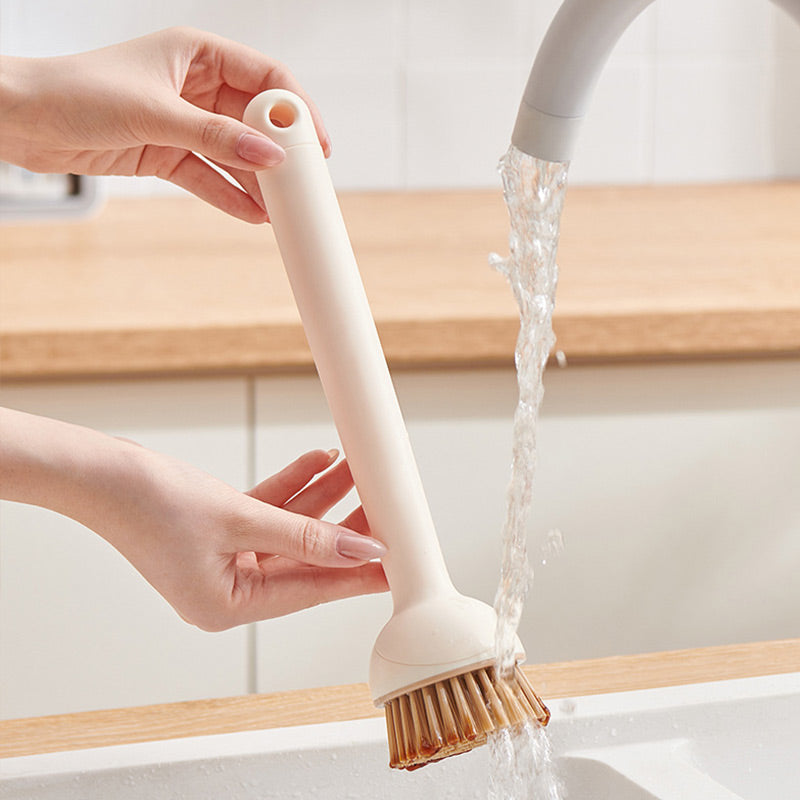 🍳 360° Rotatable Pot Brush Set - Hanging Dish Scrubber with Replaceable Heads for Pans, Pots & Sink