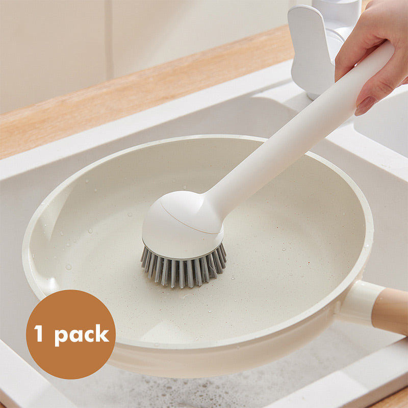 🍳 360° Rotatable Pot Brush Set - Hanging Dish Scrubber with Replaceable Heads for Pans, Pots & Sink