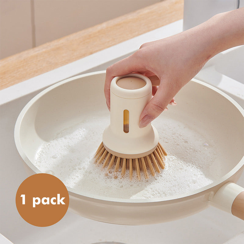 🍳 360° Rotatable Pot Brush Set - Hanging Dish Scrubber with Replaceable Heads for Pans, Pots & Sink