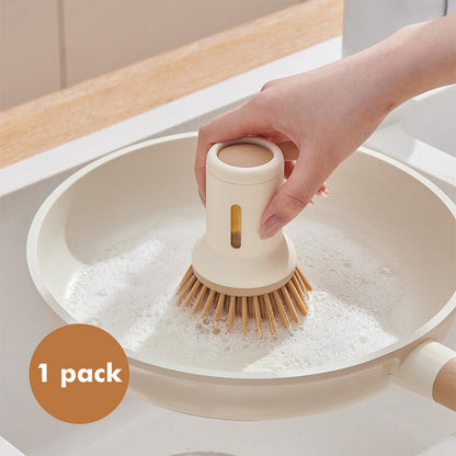 🍳 360° Rotatable Pot Brush Set - Hanging Dish Scrubber with Replaceable Heads for Pans, Pots & Sink