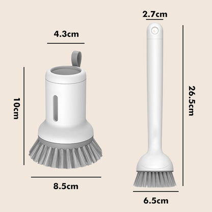 🍳 360° Rotatable Pot Brush Set - Hanging Dish Scrubber with Replaceable Heads for Pans, Pots & Sink
